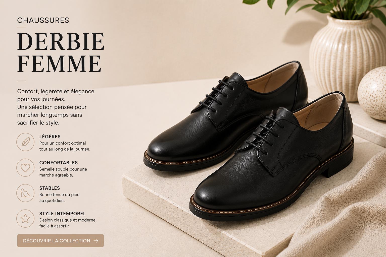 Derbies chaussures femme Tifano