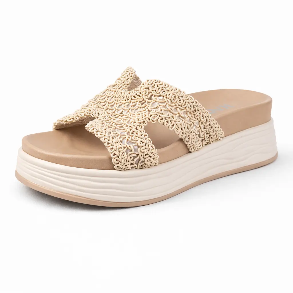 Sandale Compense pour femme 89624 beige