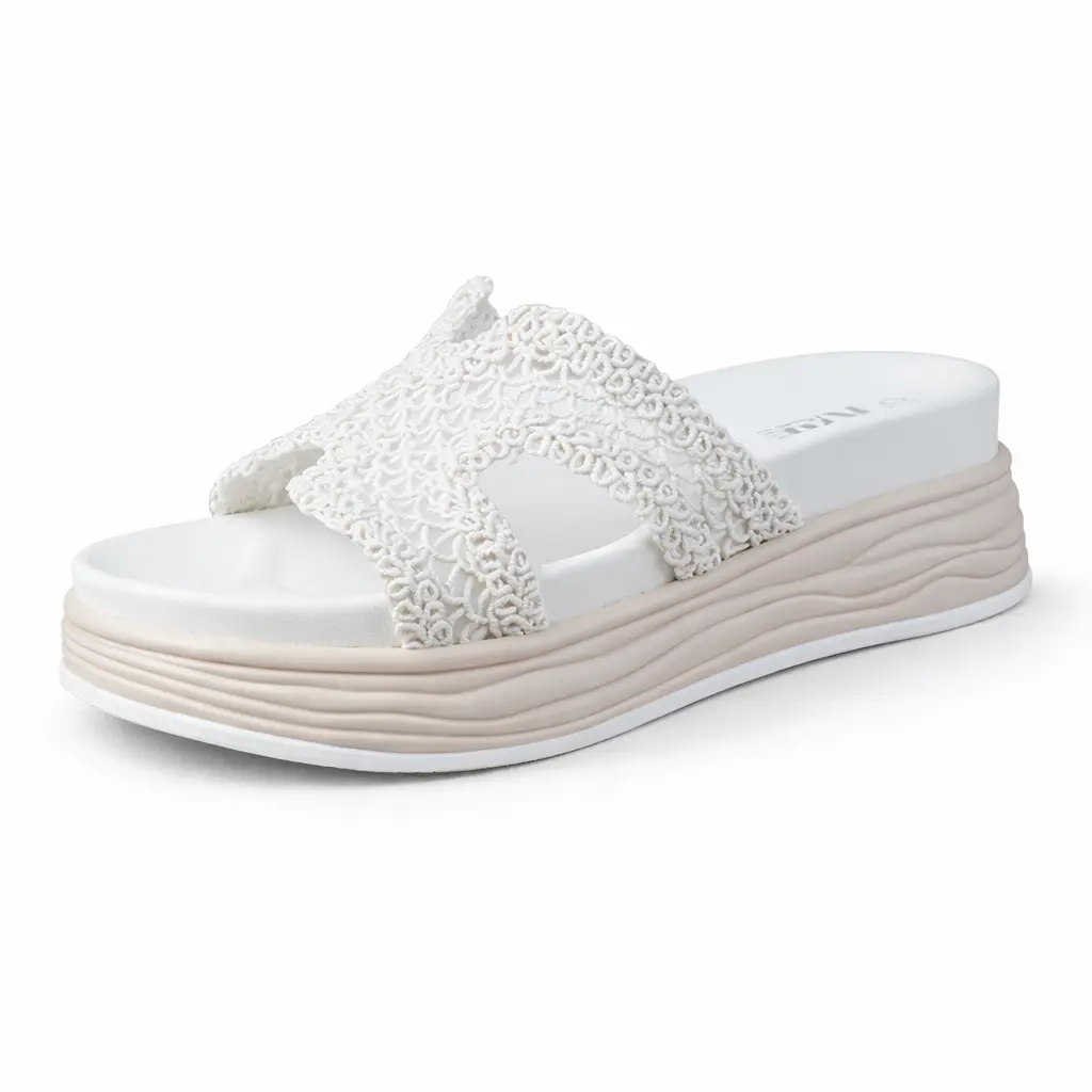 Sandale Compense pour femme 89624 blanc