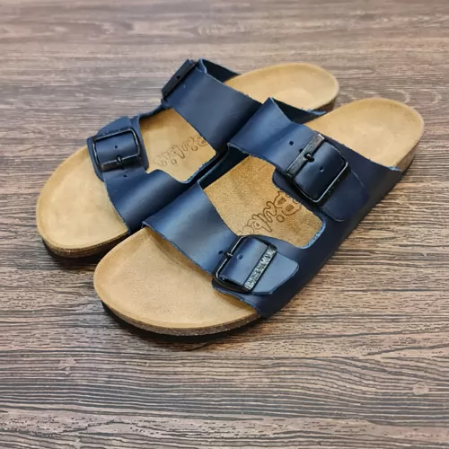 SANDALE HOMME SH022 BLEU CUIR .......... miniature